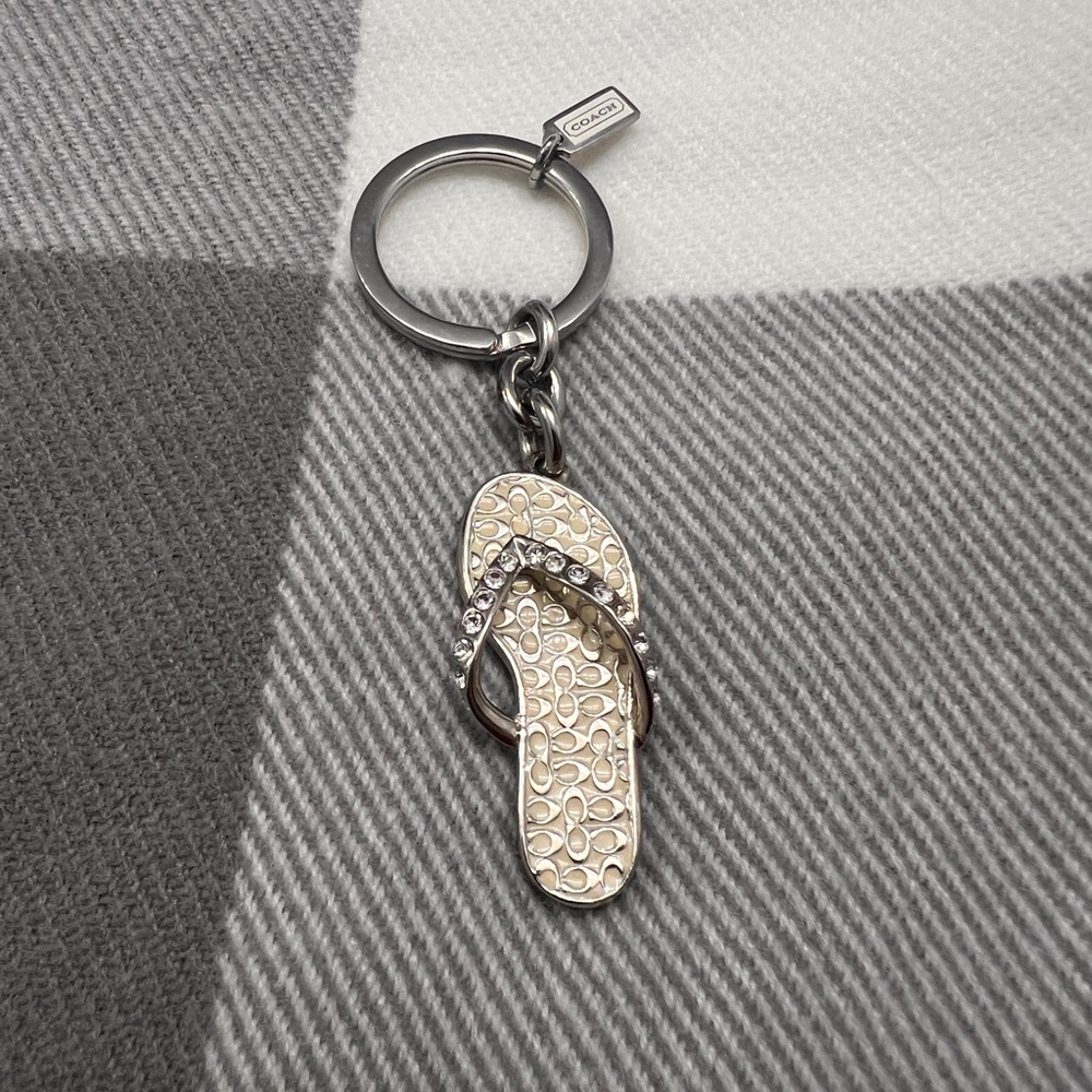 Coach Rhinestone Flip Flop Keychain